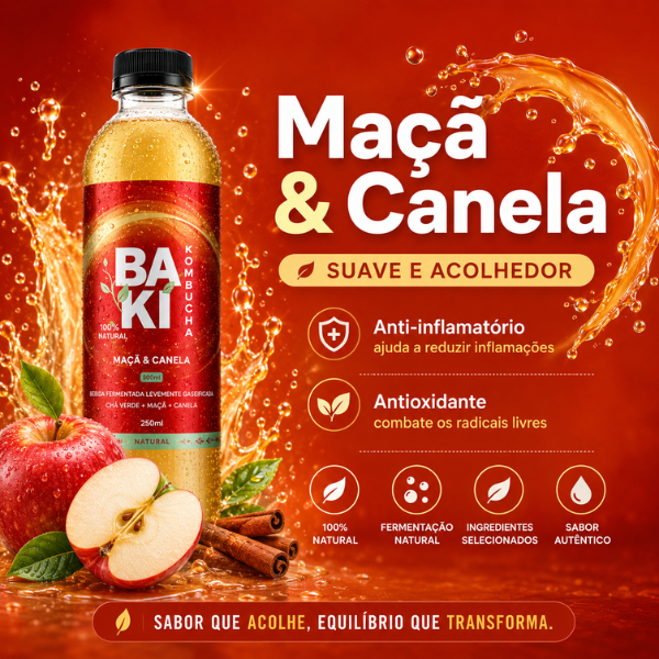 kombucha maçã e canela